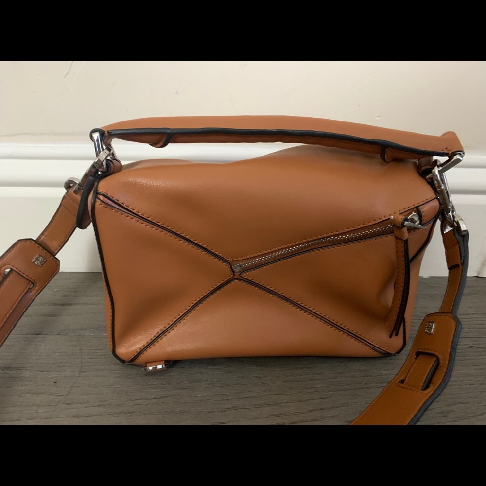Brown puzzle bag